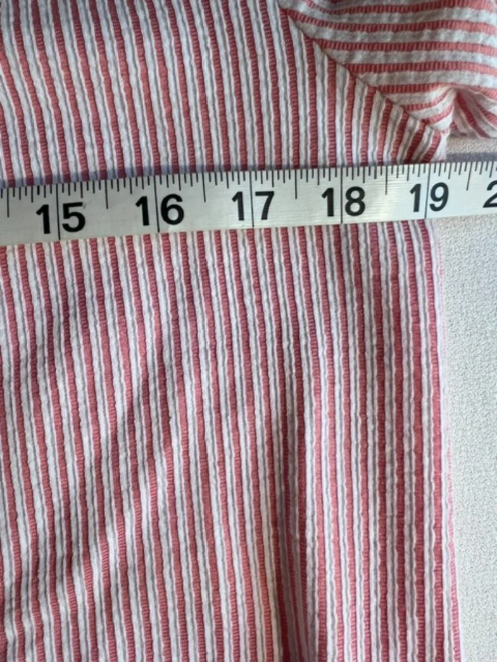 MICHAEL KORS short-sleeve wrap top pink white vertical stripes v neck‎ Women's